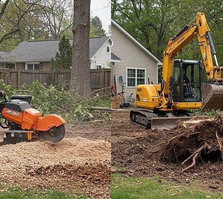 Stump Grinding vs Removal: What’s the Difference?