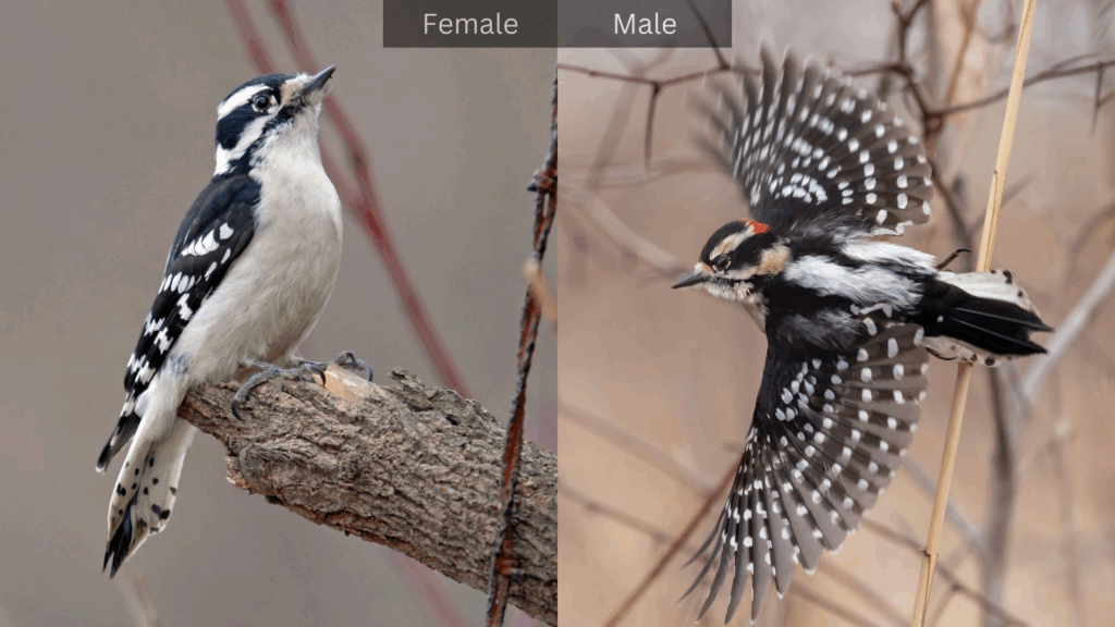 Nesting takes place between April and June and the chickadees and wrens later use the cavities.