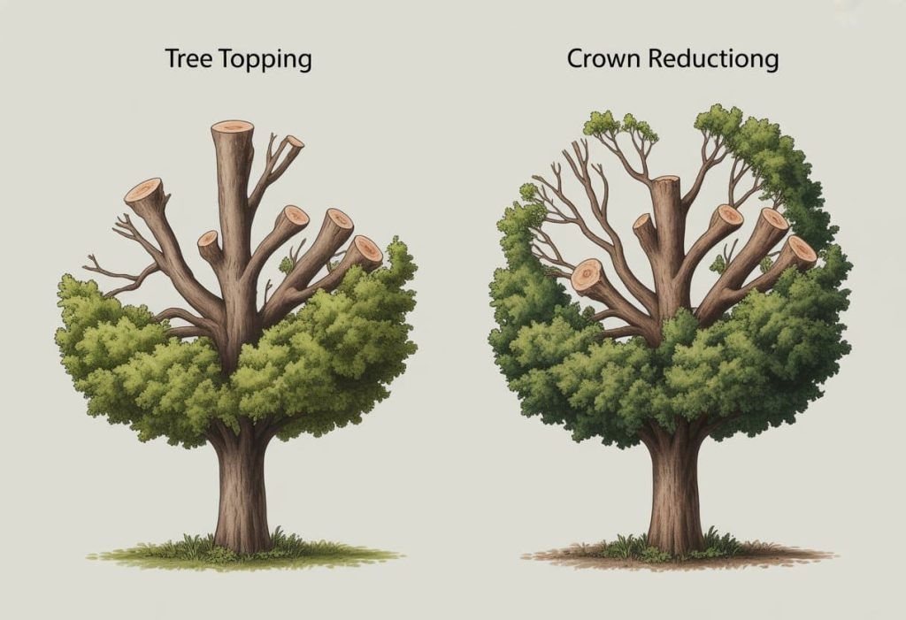 Tree Topping vs Crown Reduction